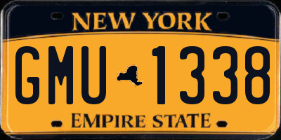 NY license plate GMU1338