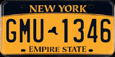 NY license plate GMU1346