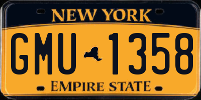 NY license plate GMU1358