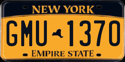 NY license plate GMU1370