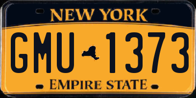 NY license plate GMU1373