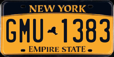 NY license plate GMU1383
