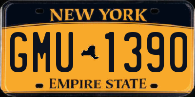 NY license plate GMU1390
