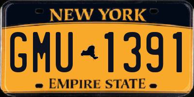 NY license plate GMU1391
