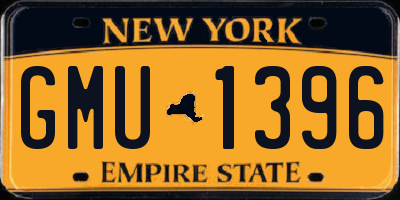 NY license plate GMU1396