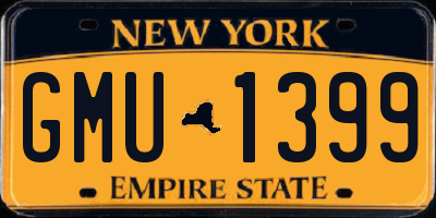 NY license plate GMU1399