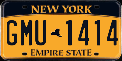 NY license plate GMU1414