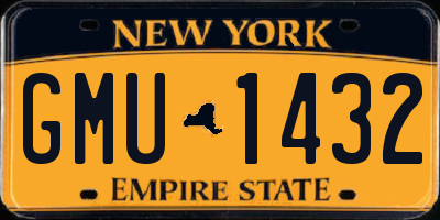 NY license plate GMU1432