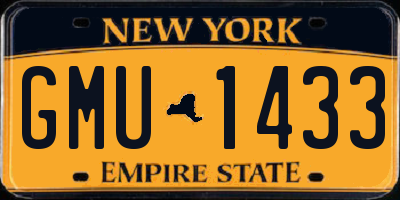 NY license plate GMU1433