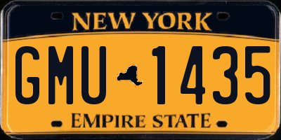 NY license plate GMU1435