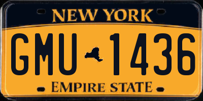 NY license plate GMU1436