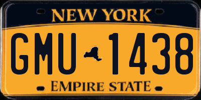 NY license plate GMU1438