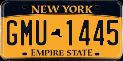 NY license plate GMU1445
