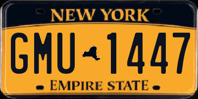 NY license plate GMU1447