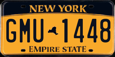NY license plate GMU1448
