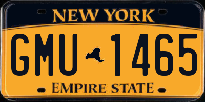 NY license plate GMU1465