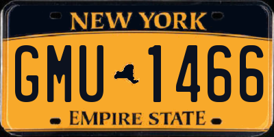 NY license plate GMU1466