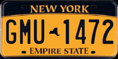 NY license plate GMU1472
