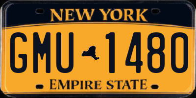 NY license plate GMU1480