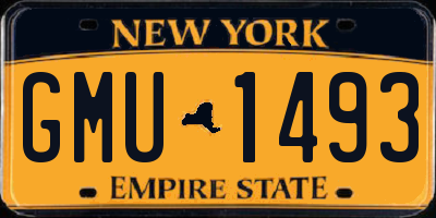 NY license plate GMU1493