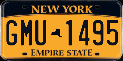 NY license plate GMU1495
