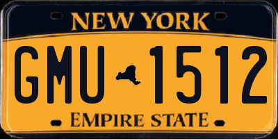 NY license plate GMU1512