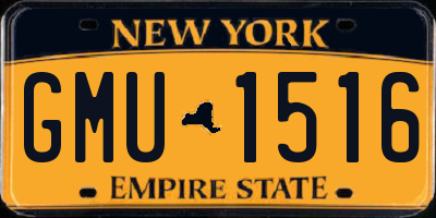NY license plate GMU1516