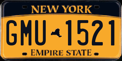NY license plate GMU1521