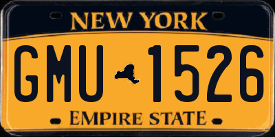 NY license plate GMU1526