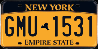 NY license plate GMU1531