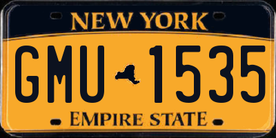 NY license plate GMU1535
