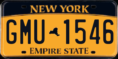 NY license plate GMU1546
