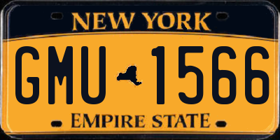 NY license plate GMU1566