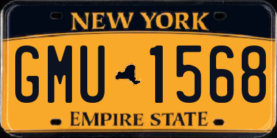 NY license plate GMU1568