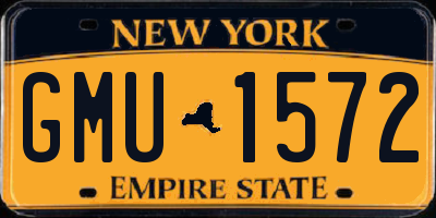 NY license plate GMU1572