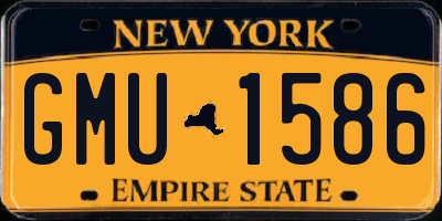 NY license plate GMU1586