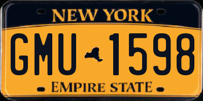 NY license plate GMU1598