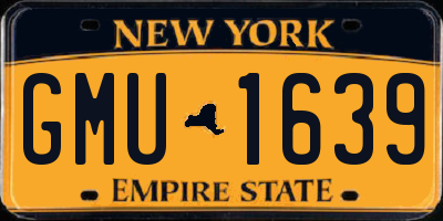 NY license plate GMU1639