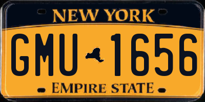 NY license plate GMU1656
