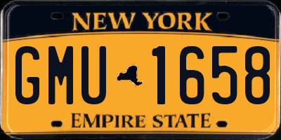 NY license plate GMU1658