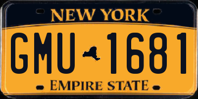 NY license plate GMU1681