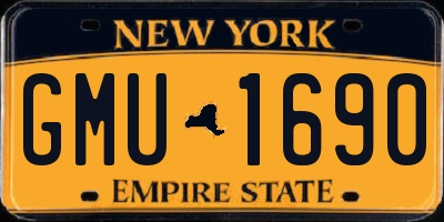 NY license plate GMU1690