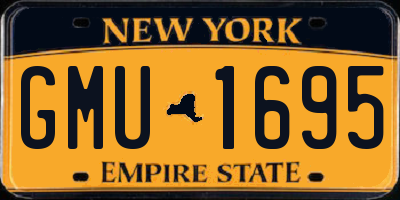 NY license plate GMU1695
