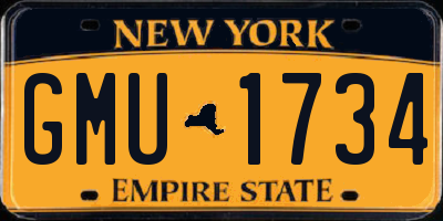 NY license plate GMU1734