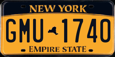 NY license plate GMU1740