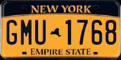 NY license plate GMU1768