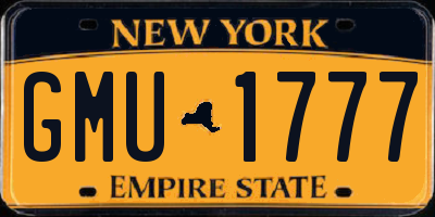 NY license plate GMU1777