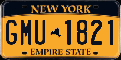NY license plate GMU1821