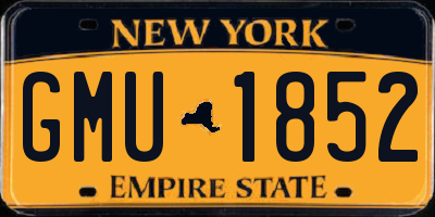 NY license plate GMU1852