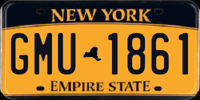 NY license plate GMU1861